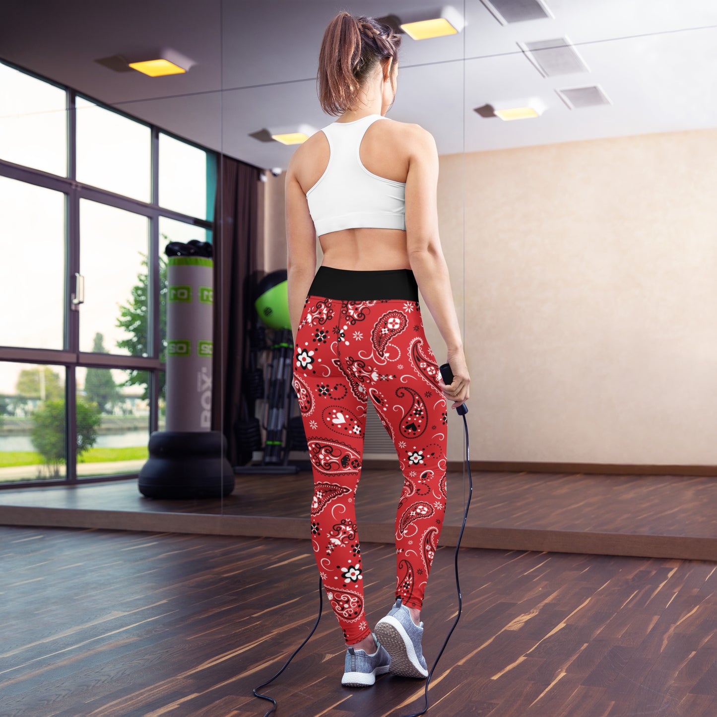Bandana Print Leggings (Red)