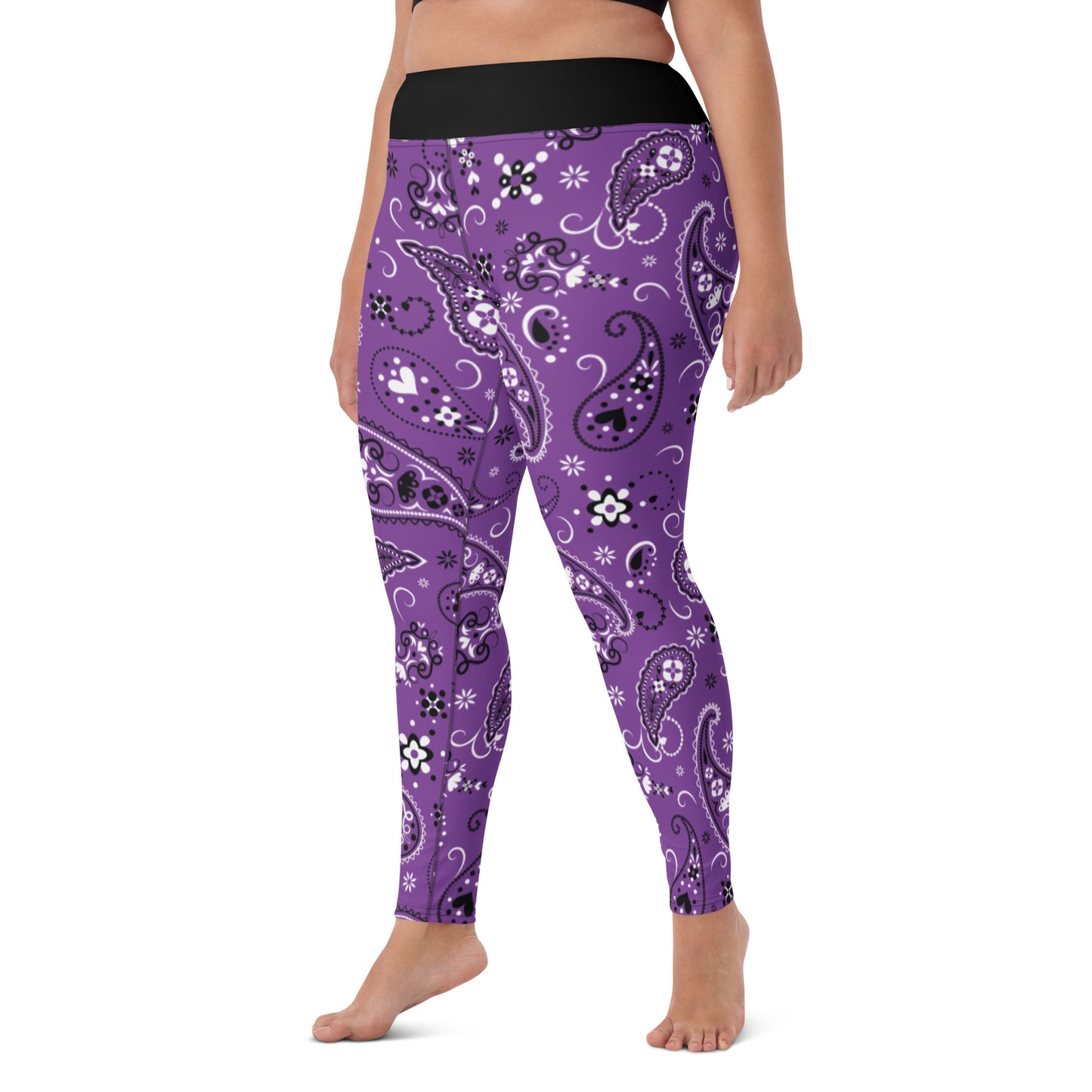 Bandana Print Leggings (Purple)