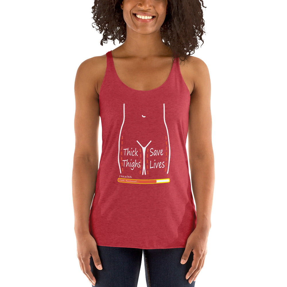 Thick Thighs Save Lives Racerback Tank